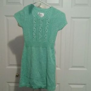 Justice short sleeve sweater dress EUC
